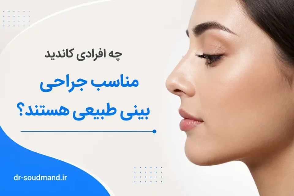 نمای توضیحی درباره چه افرادی کاندید مناسب جراحی بینی طبیعی هستند